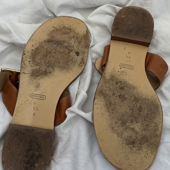 Coach leather sandals size 9.5 adjustable strap - Picture 5 of 5